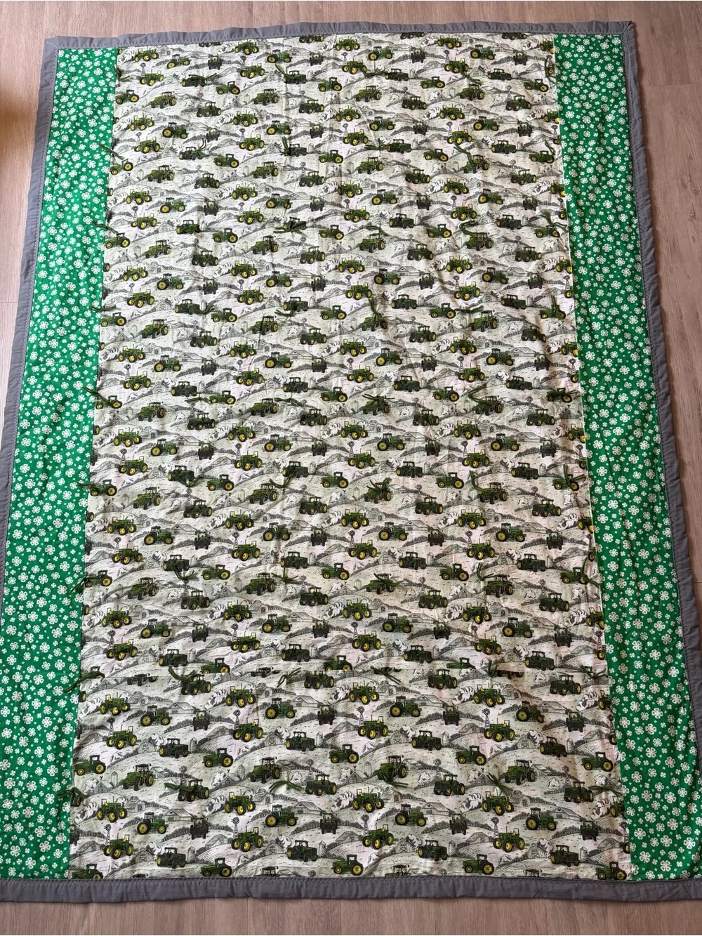 NEW Vintage Baby Toddler Quilt Patchwork Handmade John Deere